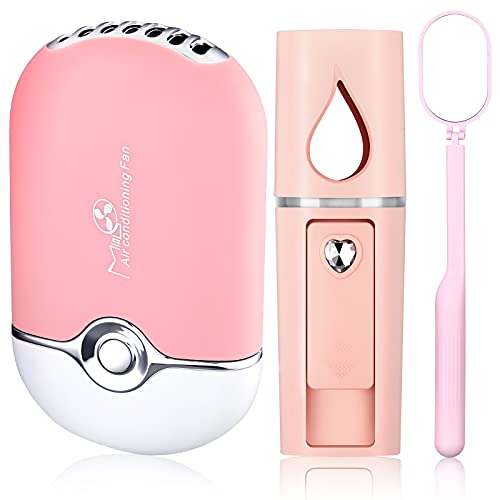 Honoson 3Pcs Nano Fan & Facial Steamer Set for Lash Extensions, Pink