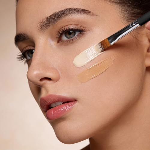 12 Pcs Flat Concealer & Eyeshadow Brush Set - Makeup Tools