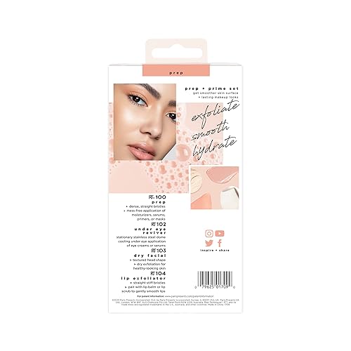 Real Techniques Prep and Prime Skincare and Makeup Brush Set (4-Piece)