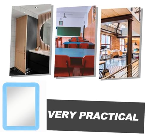 Magnetic Locker Mirror - 5.25" x 7" Real Glass for School & Office