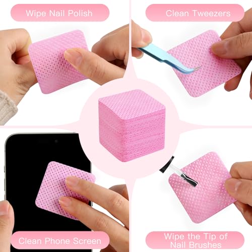 540 Lint-Free Nail Wipes & Pump Bottle for Nail Care