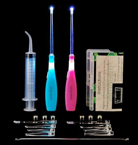 Airgoesin LED Tonsil Stone Remover Tool with Cleaning Syringe