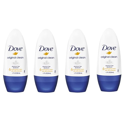 Dove Original Clean Aluminum-Free Roll-On Deodorant 4 x 1.7 fl oz