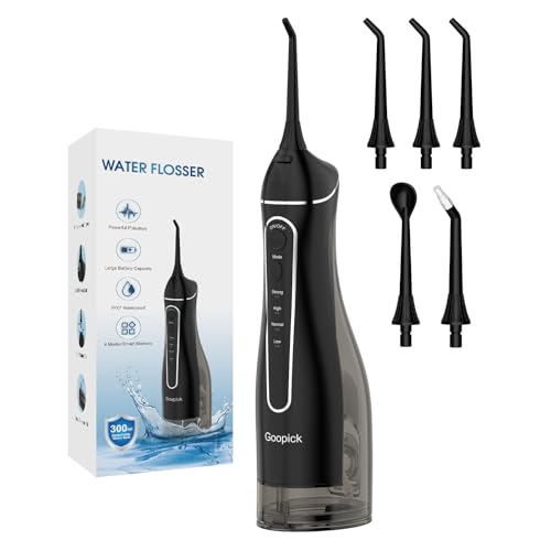 Cordless Water Flosser with 300ML Tank - Rechargeable Oral Irrigator for Travel & Sensitive Gums