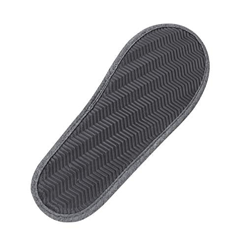 Ibluelover Portable Travel Spa Slippers Grey - Foldable Closed Toe with Non-Slip Sole