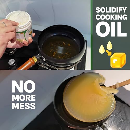 Plant-Based Cooking Oil Solidifier Powder for Easy Disposal - 12 oz