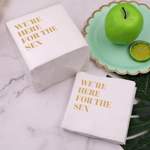 Funny Gender Reveal Cocktail Napkins - 50-Pack Disposable Party Napkins
