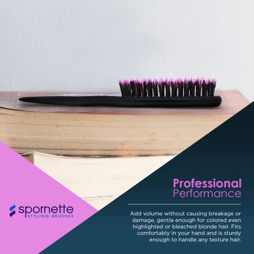 Spornette Little Wonder Boar Bristle Hair Brush - Teasing & Smoothing Brush for All Hair Types
