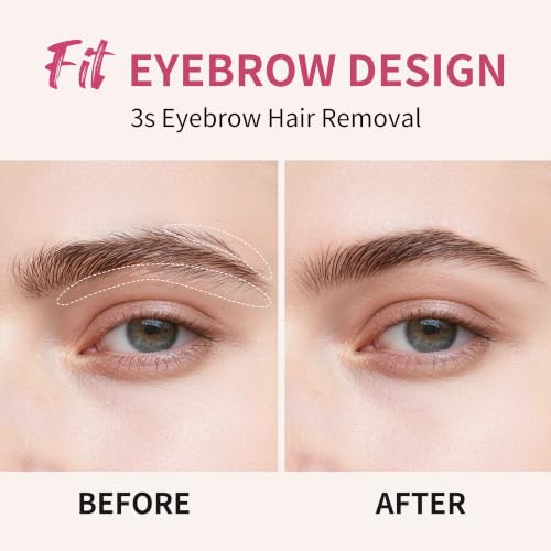 Beauty7 Eyebrow Wax Strips for Face - 56 Pack with Calming Oil Wipes, Hair Removal Kit