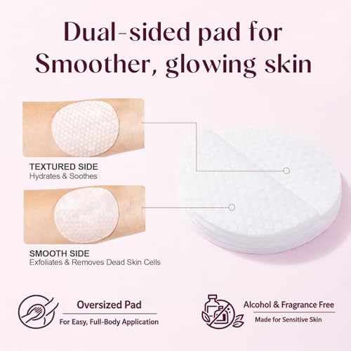 Ingrown Hair Treatment Pads for Face: Prevent Ingrown Hairs with BHA + AHA Soothe Razor Bumps for Bikini Area Underarms Neck Legs After Shave & Waxing Treatment - 50 Pads