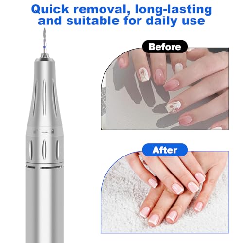 Blue Flame Nail Drill Bits Set - 10 Pcs Professional Cuticle & Nail Removal Tools