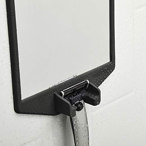Joseph Shower Mirror - Fog-Free Shaving Mirror with Silicone Razor Holder | Charcoal Color