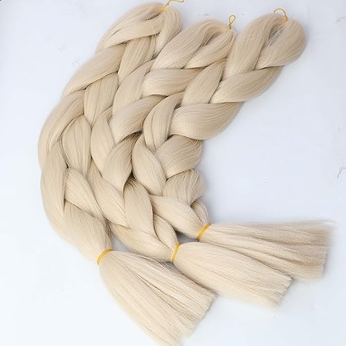 Jumbo Blonde Braids Hair Extensions 3pcs 24 Inch 100g/pc for Twist & Box Braiding