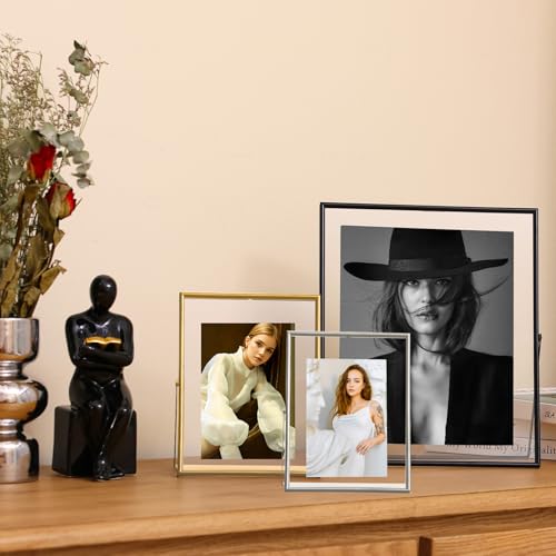 IZIDDO Black Floating Frame 5x7 for Vertical Display - Modern Design