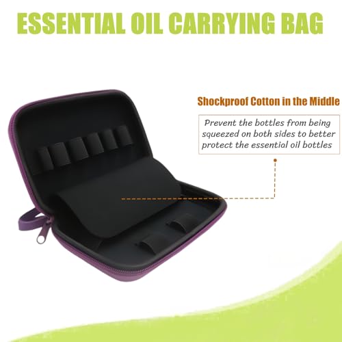BLIRITEL Essential Oil Carrying Case - Hard Shell Organizer for 15 Bottles