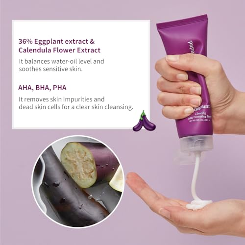 Papa Recipe Eggplant Moisturizing Facial Cleansing Foam for Sensitive Skin
