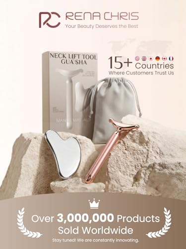 Rena Chris Gua Sha & Neck Lift Tool Set - Stainless Steel Face Massager