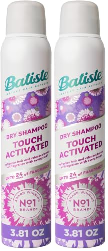 Batiste Touch Activated Dry Shampoo 3.81 Oz Pack of 2 - Up to 24H Freshness & Scent Releasing Technology