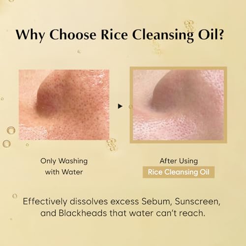 MIDHA Rice Bran Cleansing Oil - Gentle Makeup Remover & Deep Cleanser