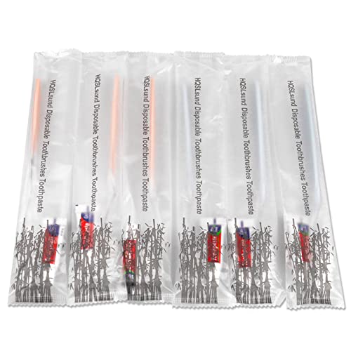 60 Pack Disposable Toothbrush and Toothpaste Kit - Individually Wrapped