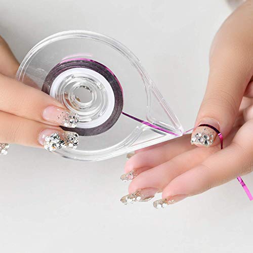 60 Colors Nail Striping Tape Set with 2 Dispensers - DIY Nail Art