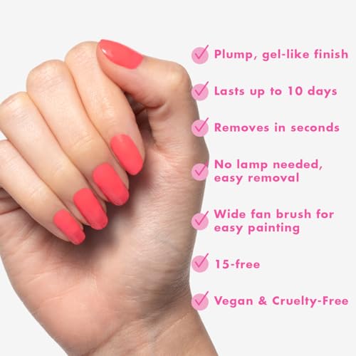 Olive & June Long Lasting Nail Polish - Maine Lobster Red, Vegan & 15-Free