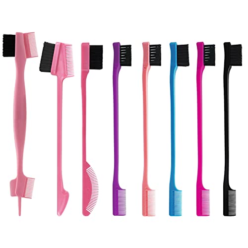 8-Piece Hair Styling Comb Set for Edges & Teasing Brushes