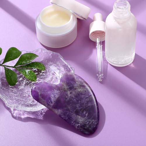 Rosenice Natural Jade Gua Sha Massage Tool for Facial Skincare & Lymphatic
