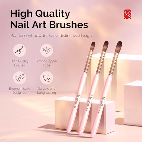 MelodySusie 3-Piece Acrylic Nail Brush Set for 3D Carving