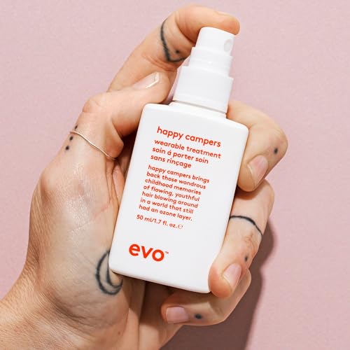 evo Happy Campers Daily Hair Treatment 1.7 Fl Oz (Pack of 2) - Strengthens, Reduces Frizz, UV Protection