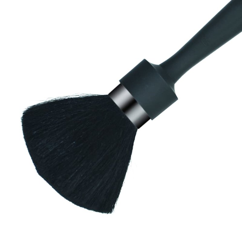 DOKKIA Barber Haircut Brush Neck Duster Hair Cutting Salon Hairdressing Cleaning Shaving Stylist Sweep Bristle (Black Handle Sweep Brush)