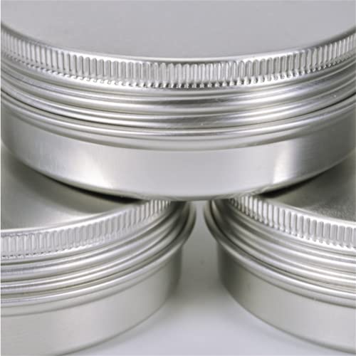 24 Pack 1 Oz Aluminum Tin Containers with Screw Cap for Cosmetics