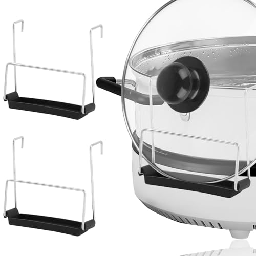 Stainless Steel Slow Cooker Lid Holder with Silicone Sink - 2pcs