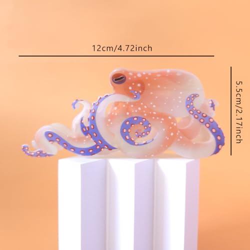 Pink Octopus Hair Clip - Acetate Claw Clip for Women