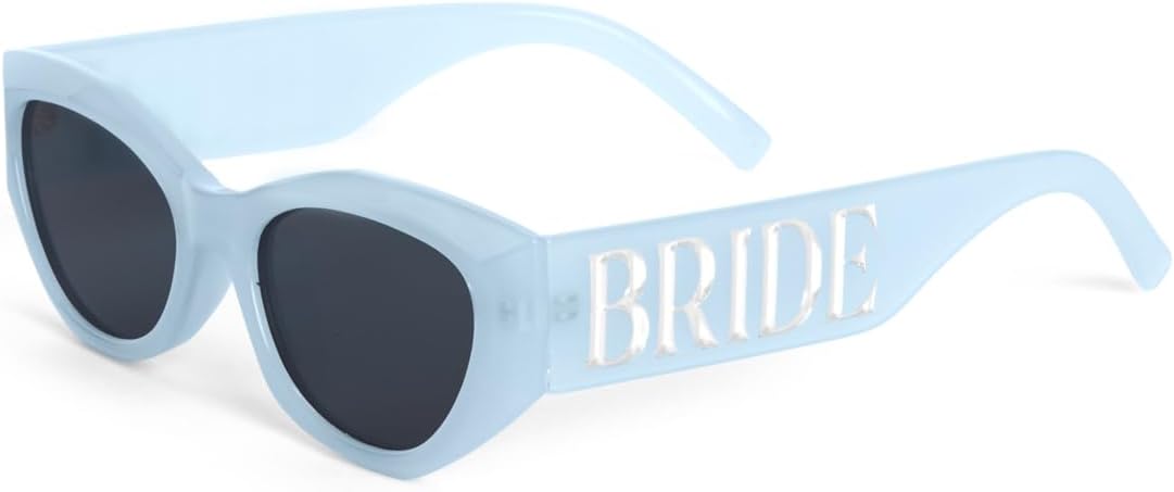Blue Bride Sunglasses - Bachelorette Party Accessory | Engagement Gift, Bridal Shower Favor, Fun Bach Supplies