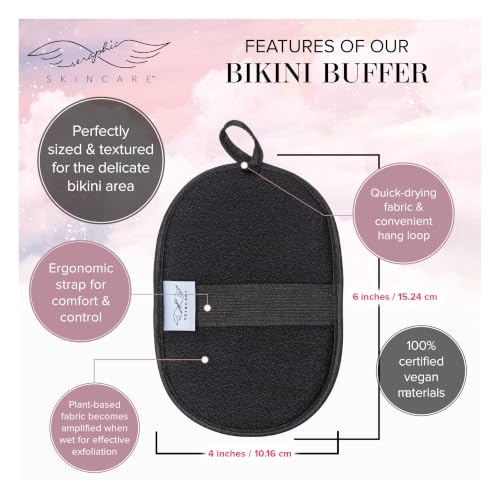 Bikini Buffer Scrub Mitt for Women - Exfoliates Ingrown Hairs & Razor Bumps
