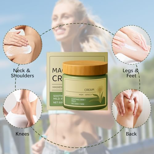 Magnesium Cream with MSM & Arnica - Soothing Daily Body Care, 2 Pack (50g)