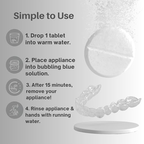 Retainer Cleaner Tablets - 120 Count for Odor & Plaque Removal