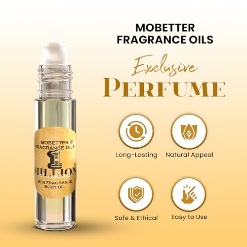 MOBETTER 1 Millionth of a Second Men Body Oil - Travel Size Roll-on, Long-Lasting Fragrance