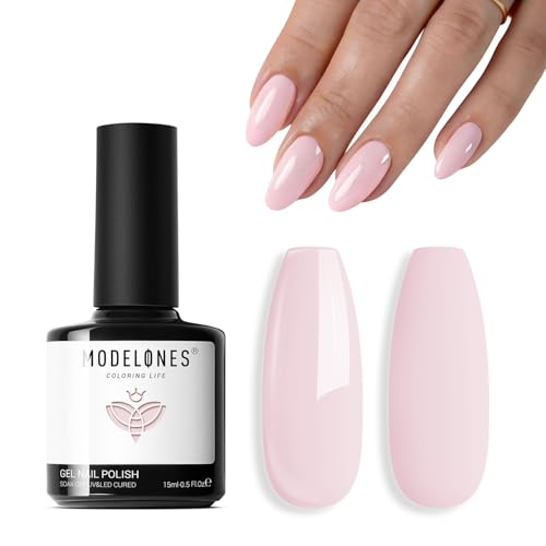Modelones Baby Pink Gel Nail Polish - 15ml Soak Off Manicure