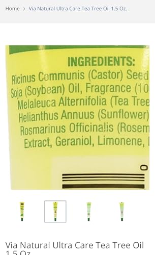 100% Natural Tea Tree Oil - 1.5 Fl Oz by Via Natural