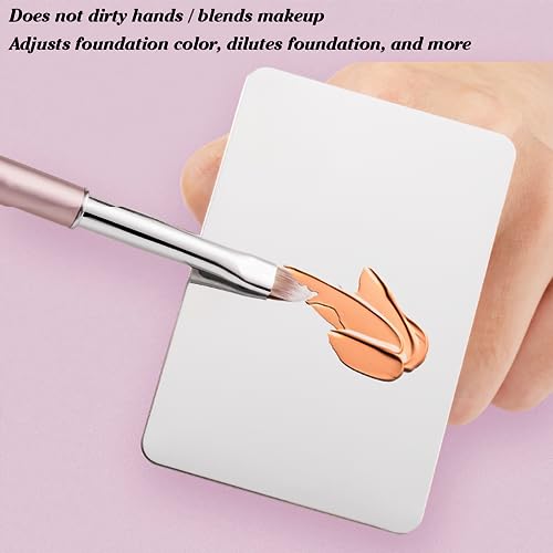 KissDate Stainless Steel Makeup Mixing Palette & Spatula Set