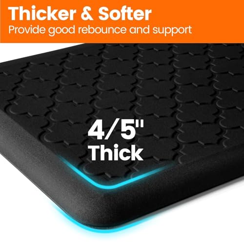 TranquilRelax Anti-Fatigue Kitchen Mat - 17" x 24" Non-Slip Memory Foam