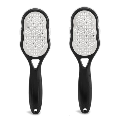 Stainless Steel Foot File Callus Remover Pedicure Rasp Foot Scrubber - 2 Pcs
