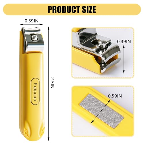 Professional Stainless Steel Nail Clippers with Anti-Splash Design