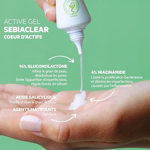 SVR Sebiaclear Mat + Pores Moisturizer 40ml - Oil-Free Daily Hydrator with PHA & Niacinamide for Oily, Combination & Sensitive Skin