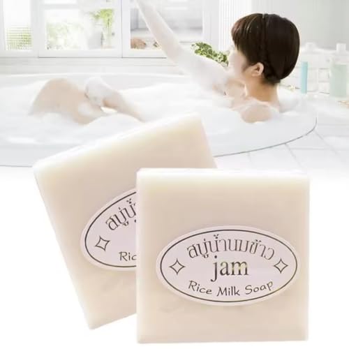 Milky Thai Jasmine Rice Milk Soap 60g - Natural Moisturizing Bar by Jam