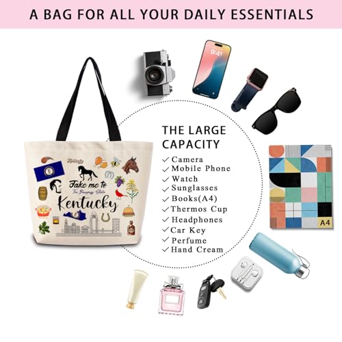 Kentucky Tote Bag - Reusable, Lightweight Shopping Handbag