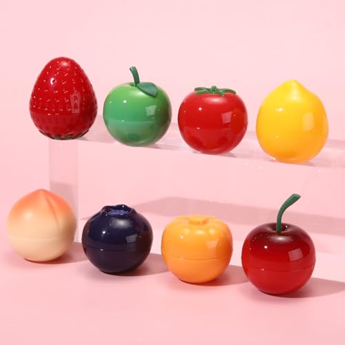 8 PCS Bee Fruit Lip Balm & Mask Set for Teens - Natural Moisturizing