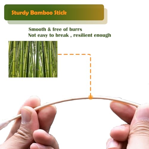 100 Pack 6-Inch Bamboo Cotton Swabs for Pet Care & Cleaning